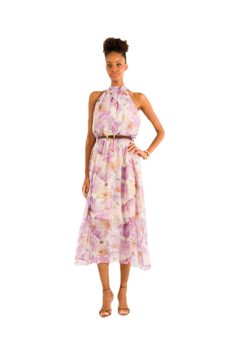 Kontatto lilac poppies dress