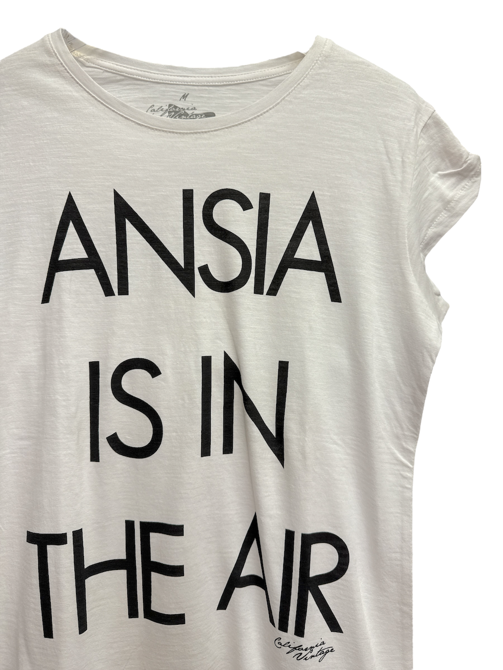 Maglietta bianca California Vintage ansia