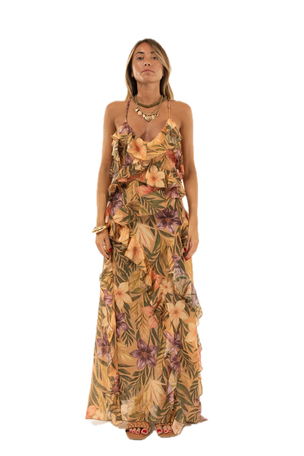 Kontatto multicolor flower dress