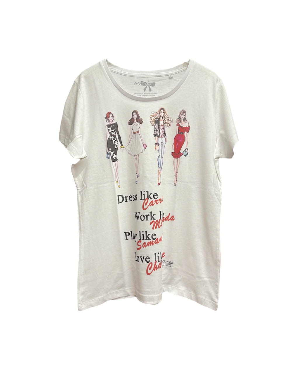 California Vintage dress work play love white t-shirt