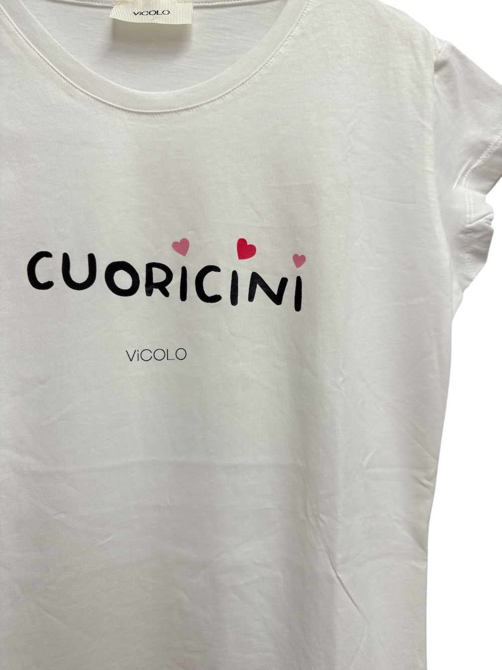 Vicolo Herzen weißes T-Shirt