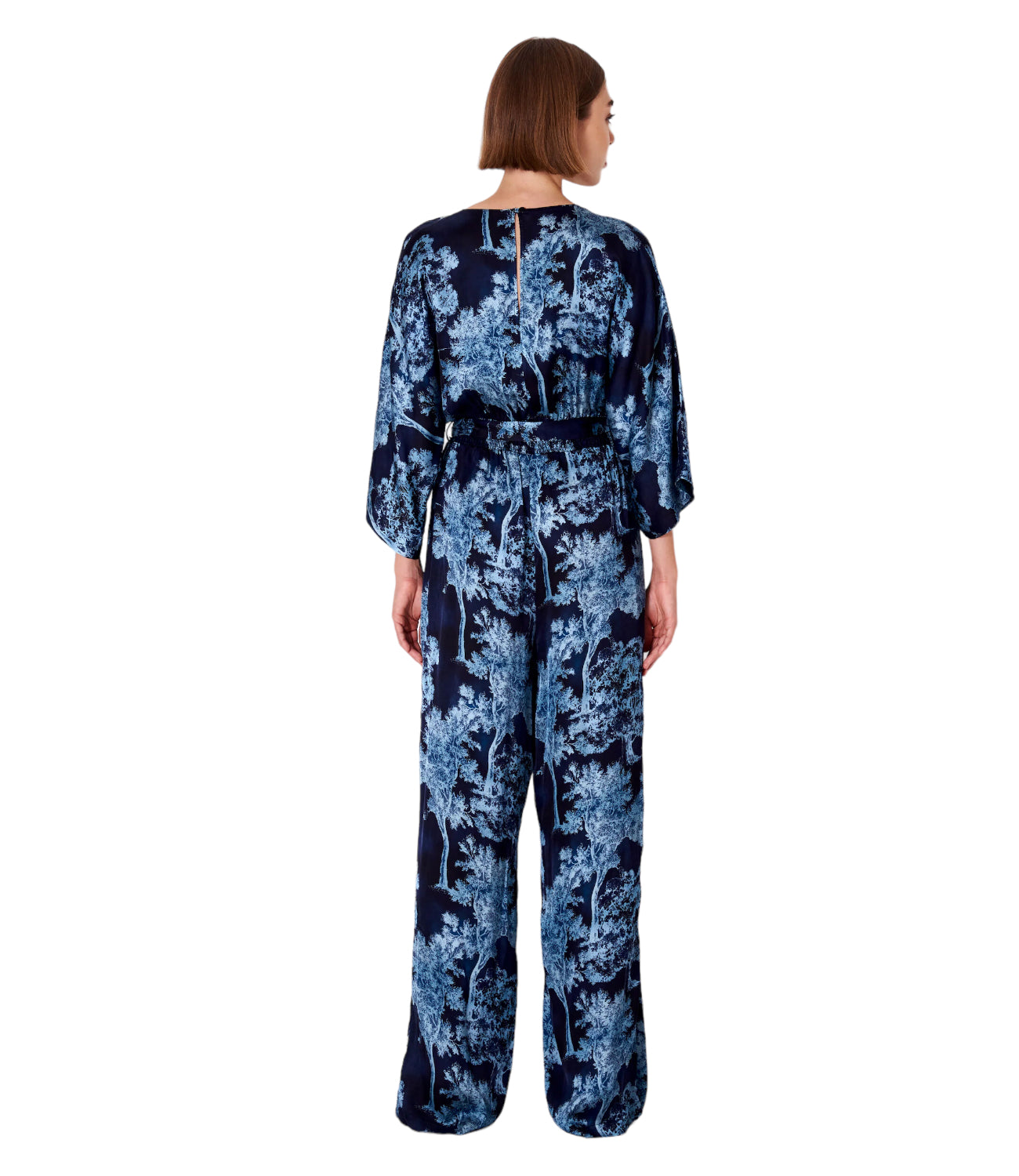 Vicolo blue flower jumpsuit