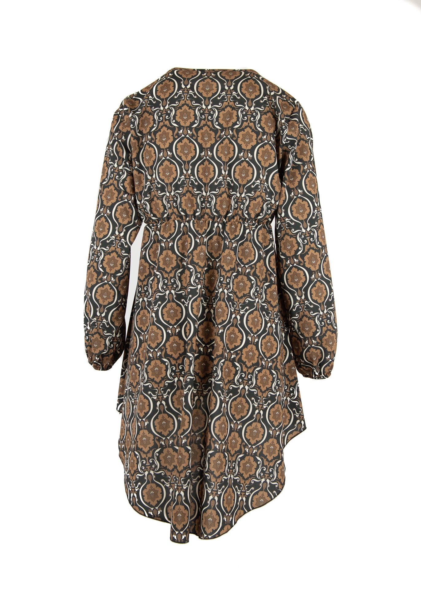 Maglietta marrone nera Kikisix