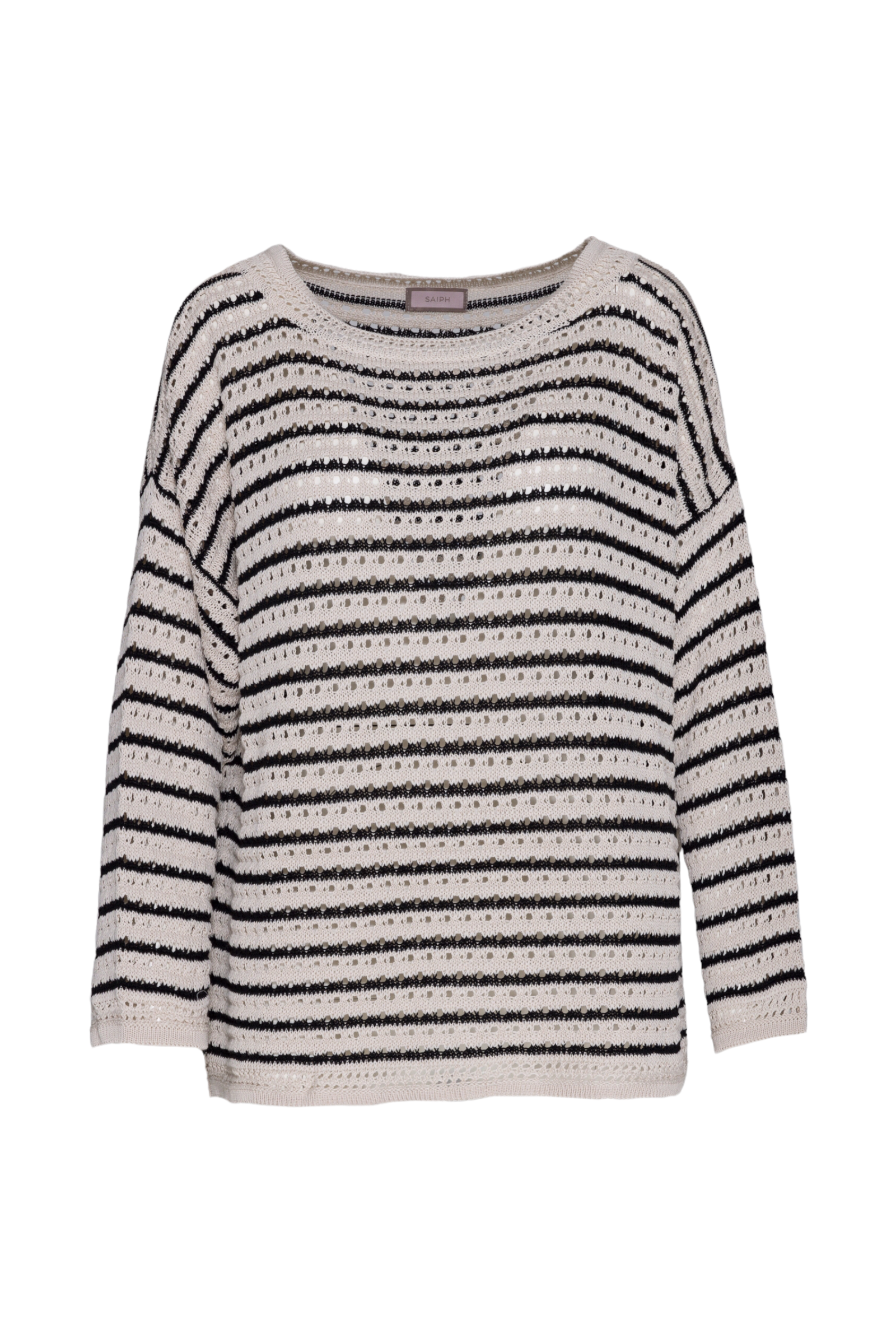 Saiph black striped pullover