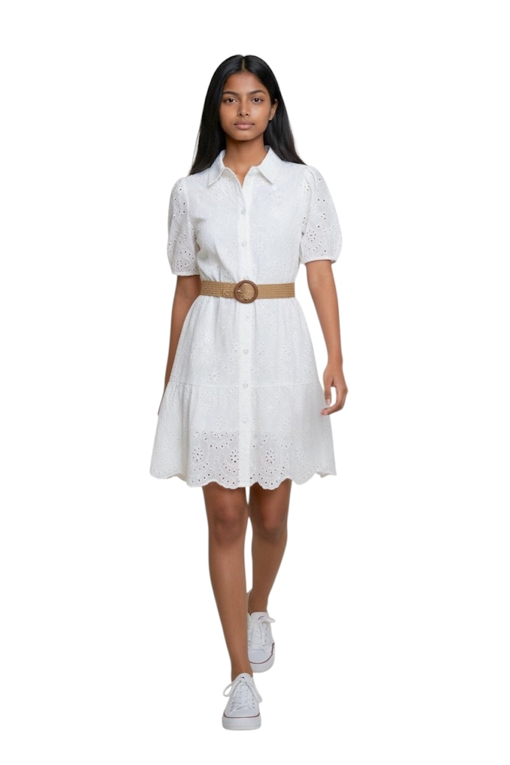 Le îls white chemisier dress