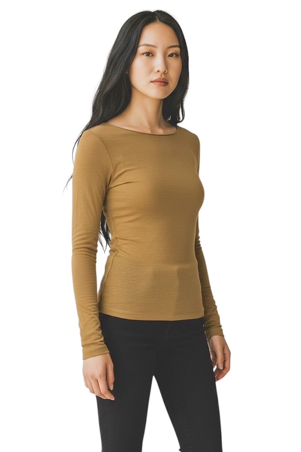 Le îls camel cashmere t-shirt