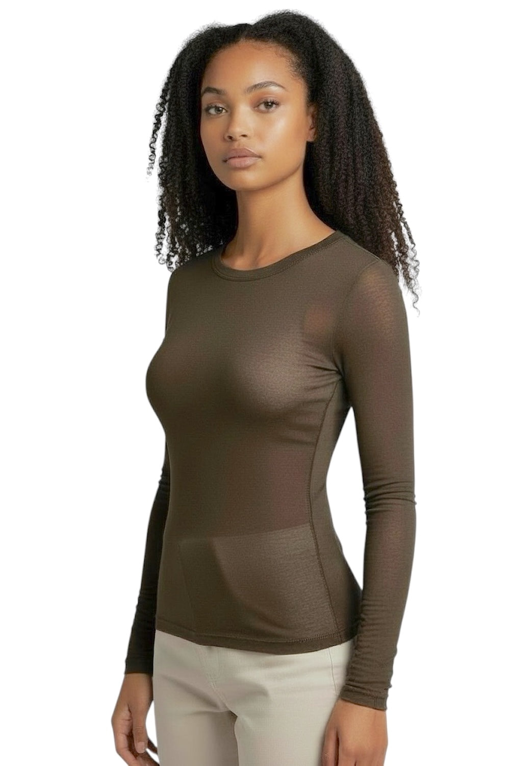 Le îls brown cashmere t-shirt