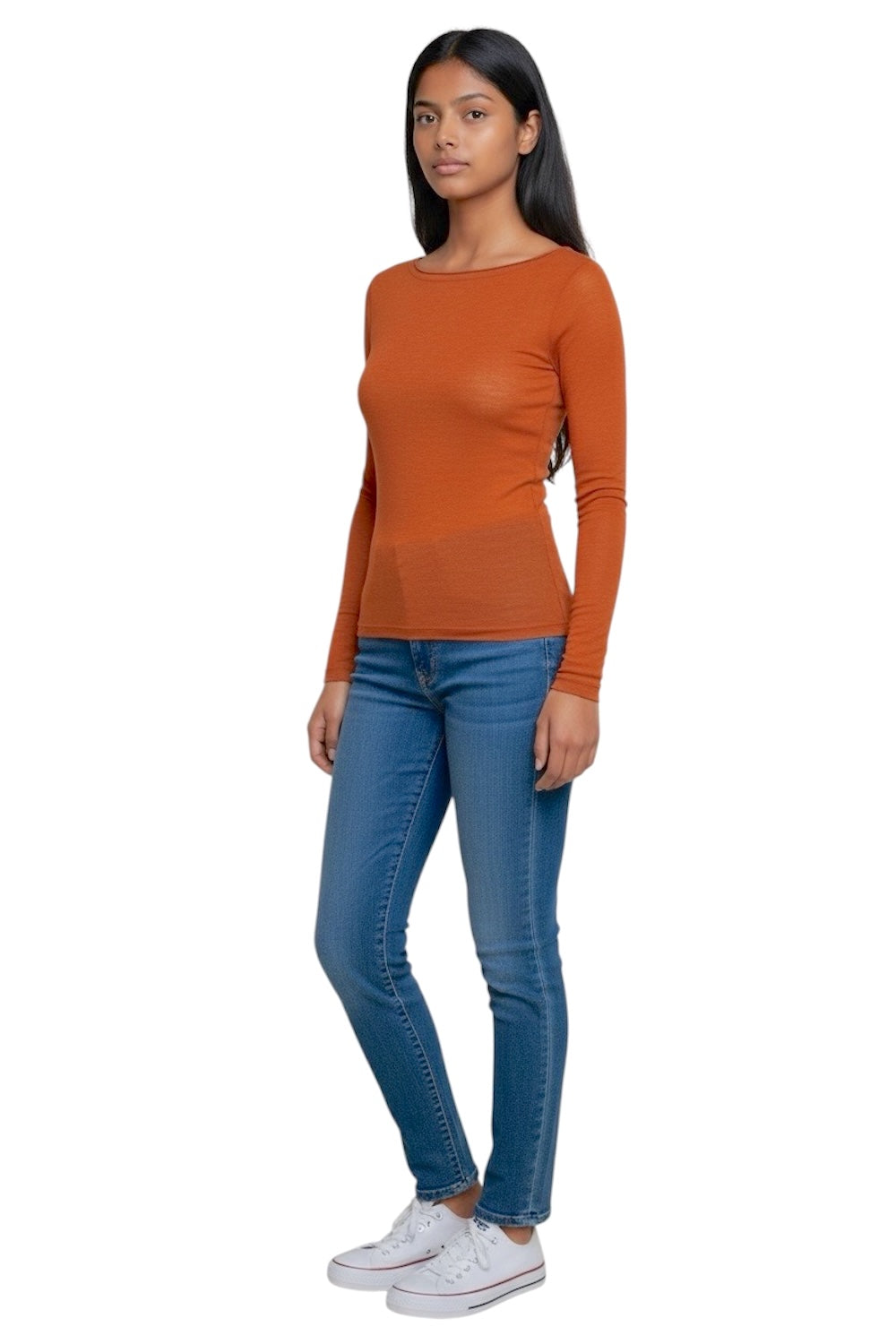 Le îls rust cashmere t-shirt