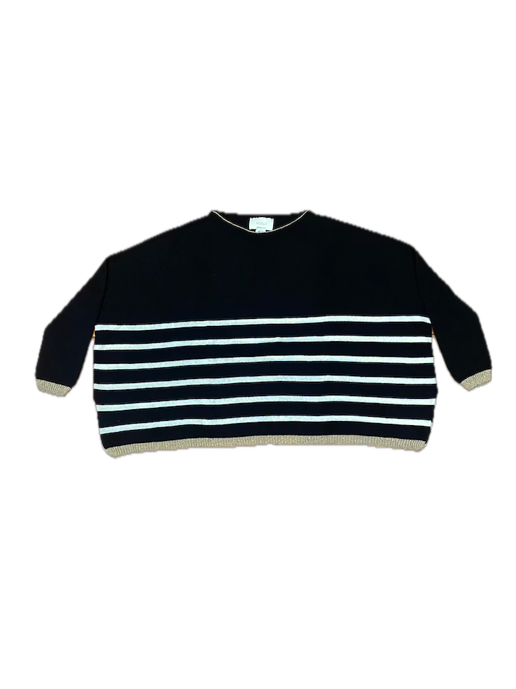 Vicolo black butter line cashmere pullover