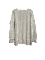 Vicolo long light grey cashmere pullover