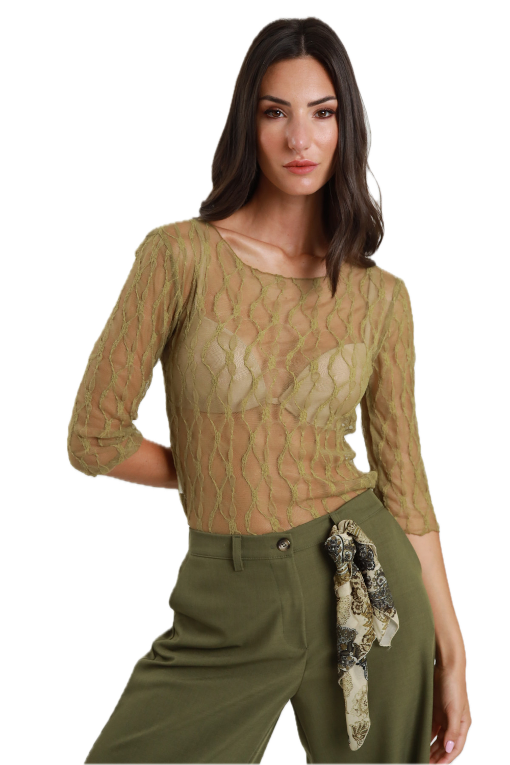 Susy Mix olive green t-shirt