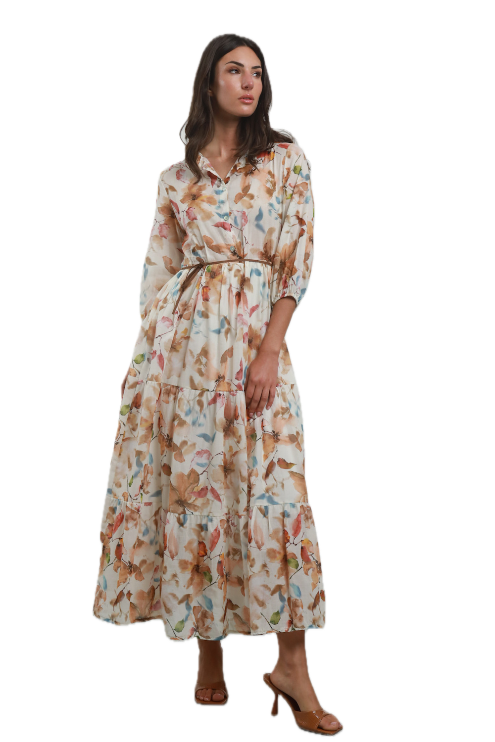 Susy Mix camel chemisier dress