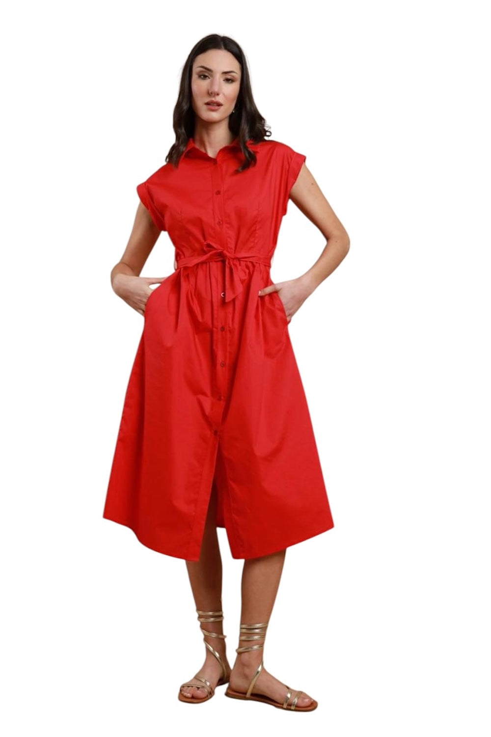 Susy Mix red chemisier dress