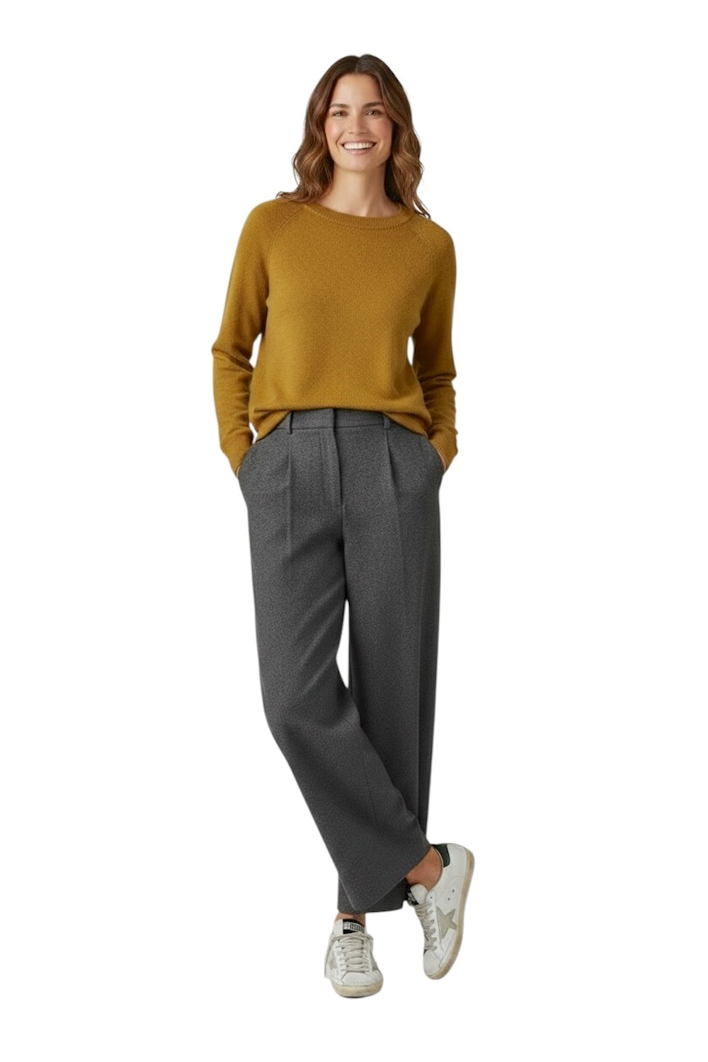 Vicolo olive cashmere pullover