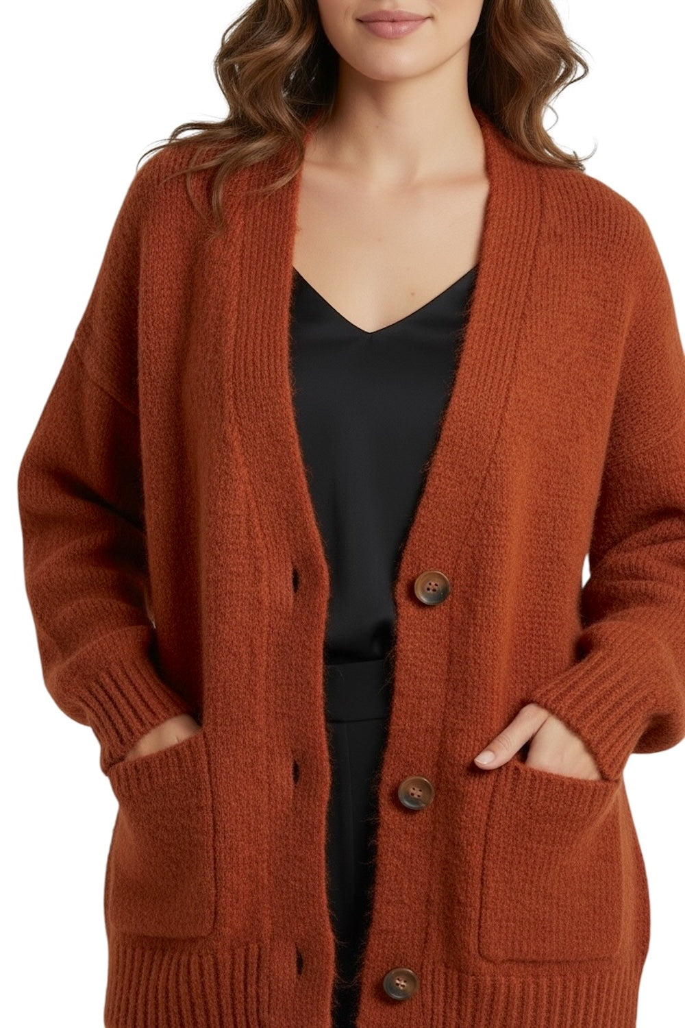 Vicolo rust cardigan