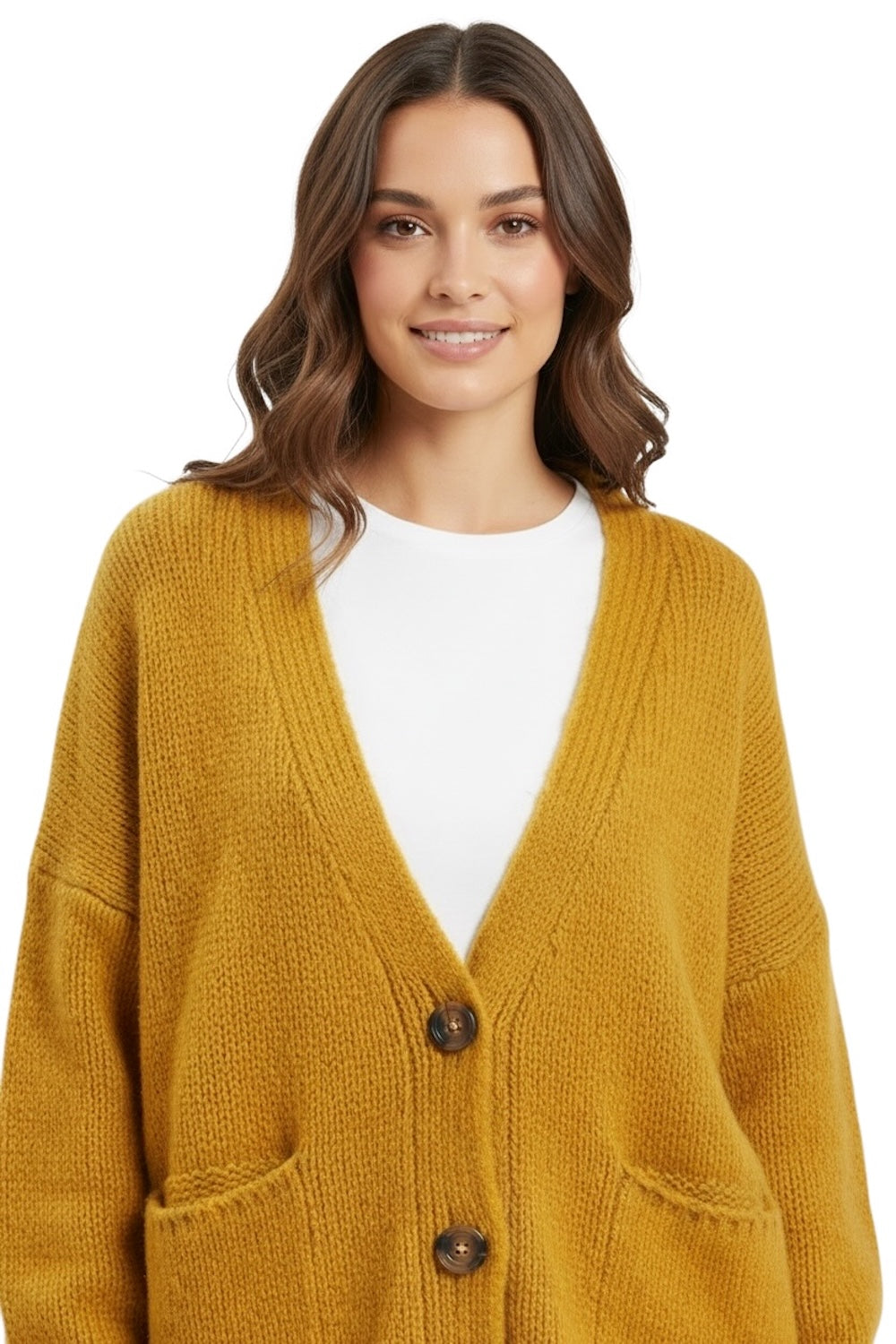 Vicolo mustard cardigan