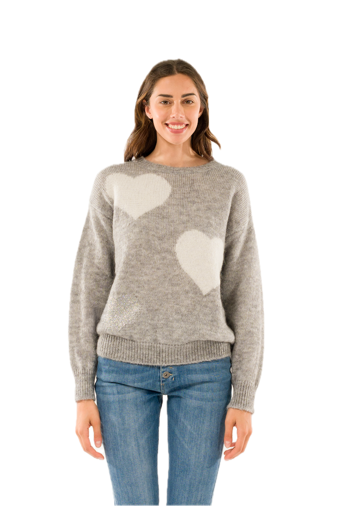 Kontatto grey cream silver pullover