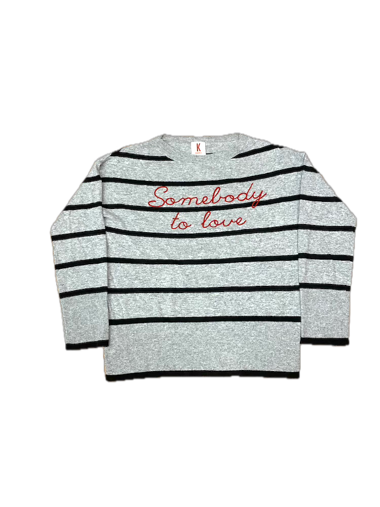 Kontatto grey black red pullover