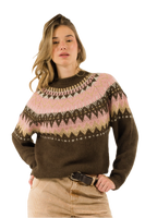 Kontatto moka cream gold pink pullover