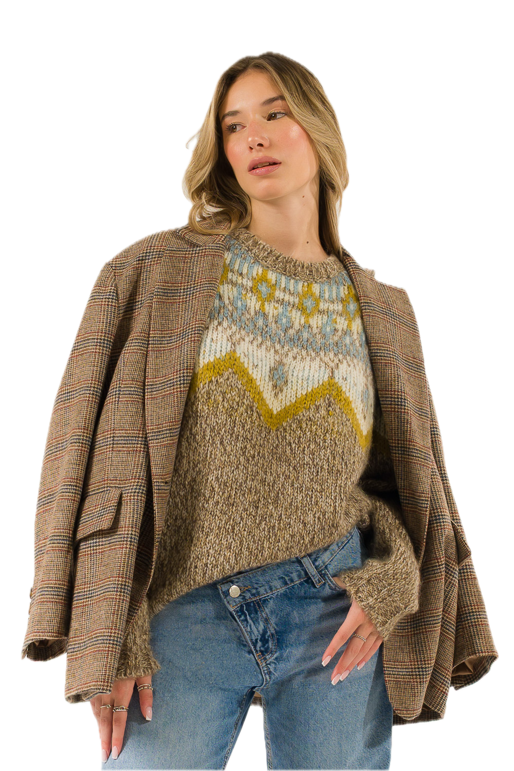 Kontatto beige oil cream cloud pullover
