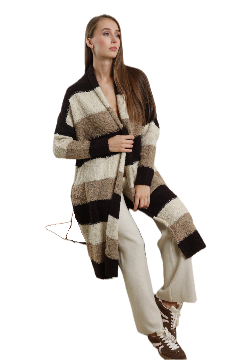 Susy Mix brown line cardigan