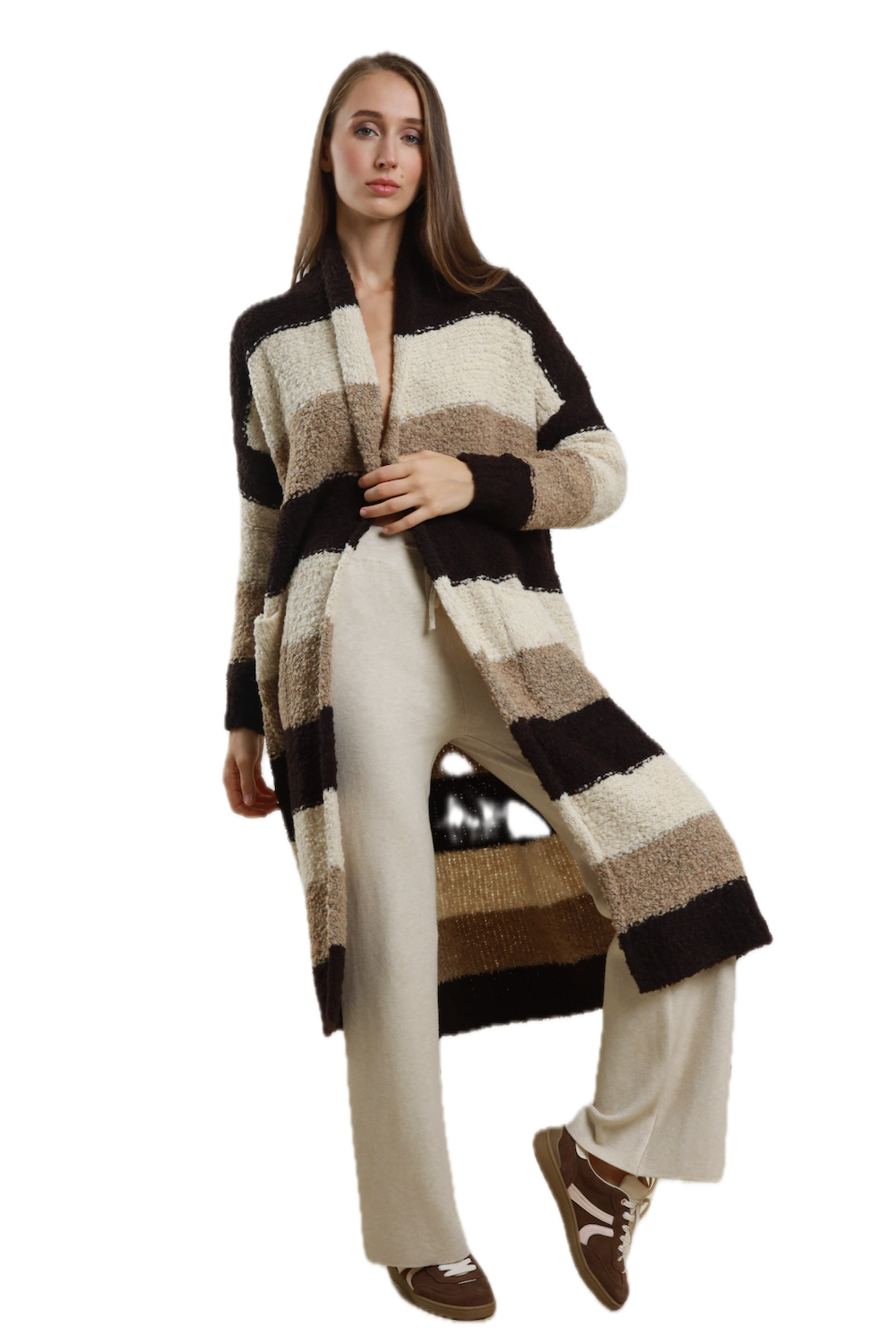 Susy Mix brown line cardigan