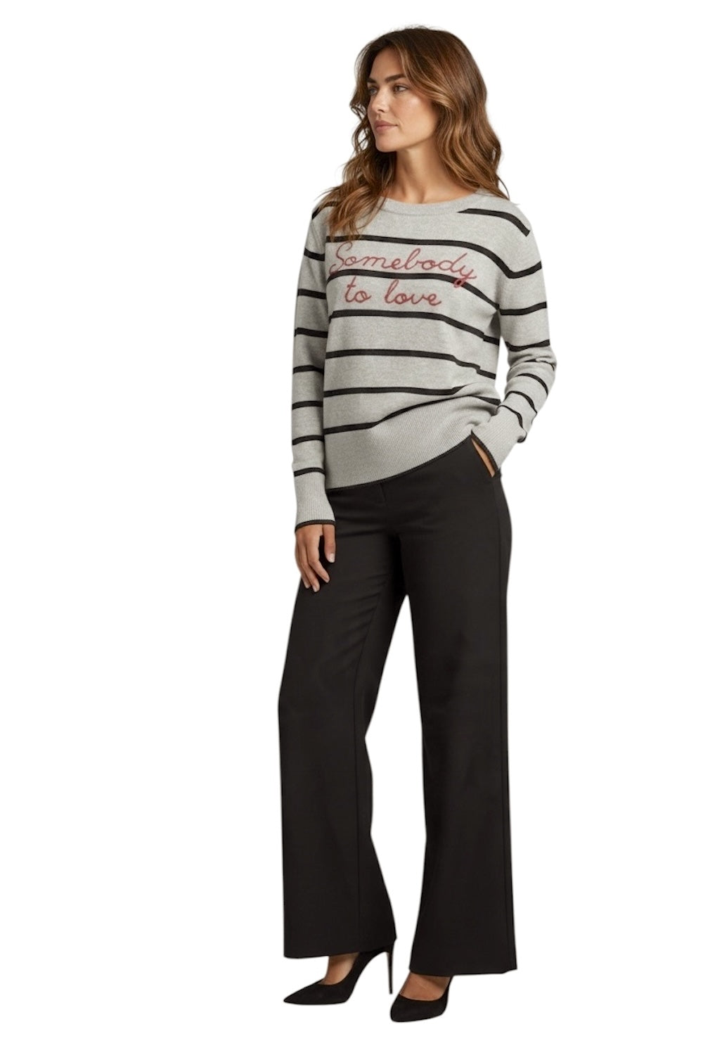 Maglione Kontatto grigio nero rosso