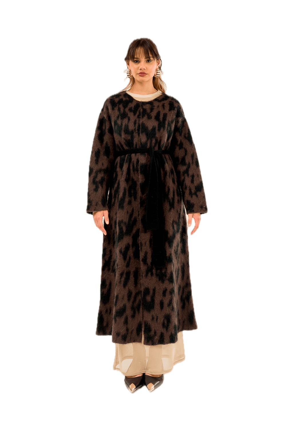 Kontatto brown black cardigan