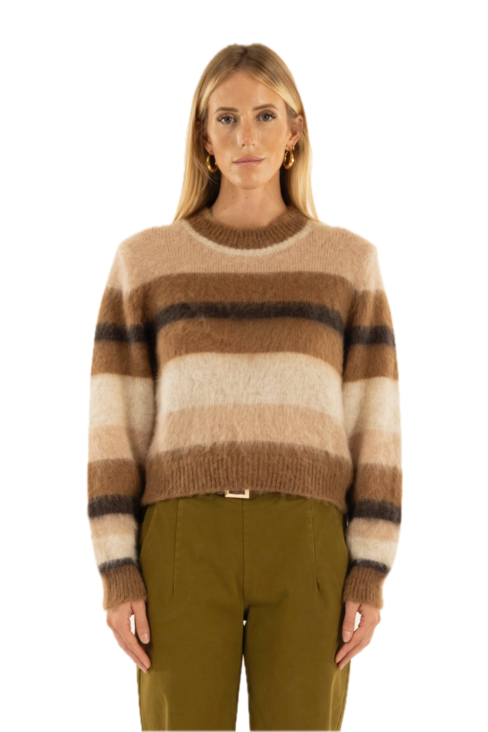 Kontatto biscuit nude beige brown pullover