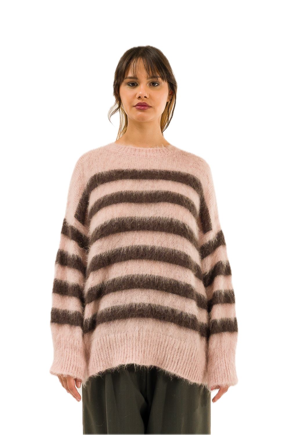 Kontatto pink brown pullover