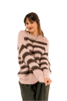 Kontatto pink brown pullover
