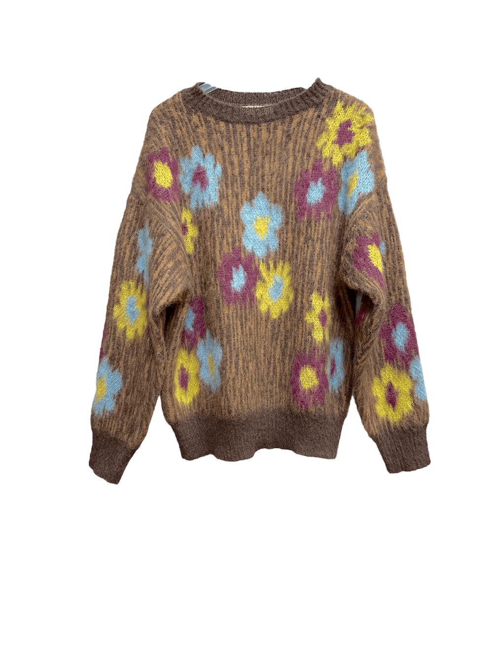 Kontatto flower brown pullover