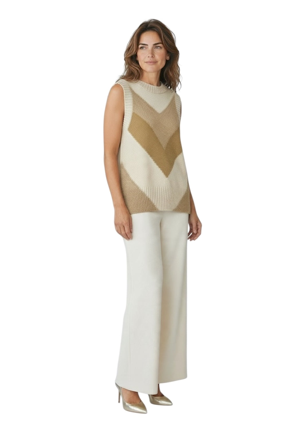 Gilet color crema e oro Kontatto