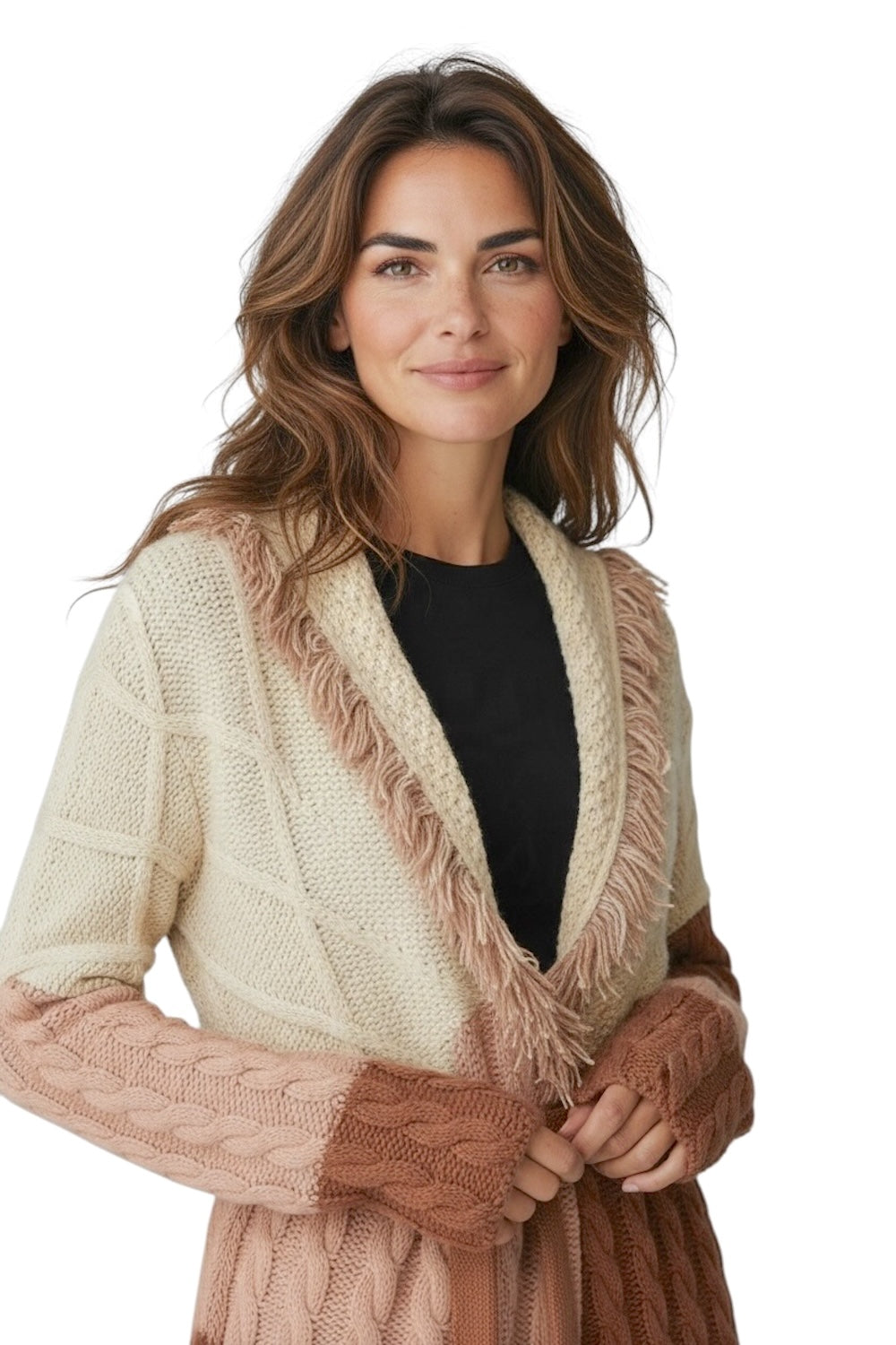 Kontatto earth light pink butter cardigan