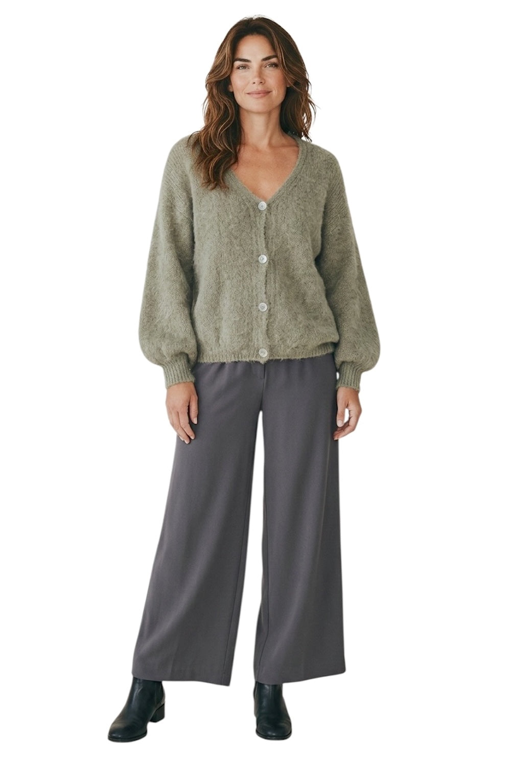 Le îls light green cardigan