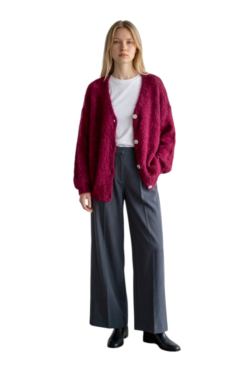 Le îls wine cardigan