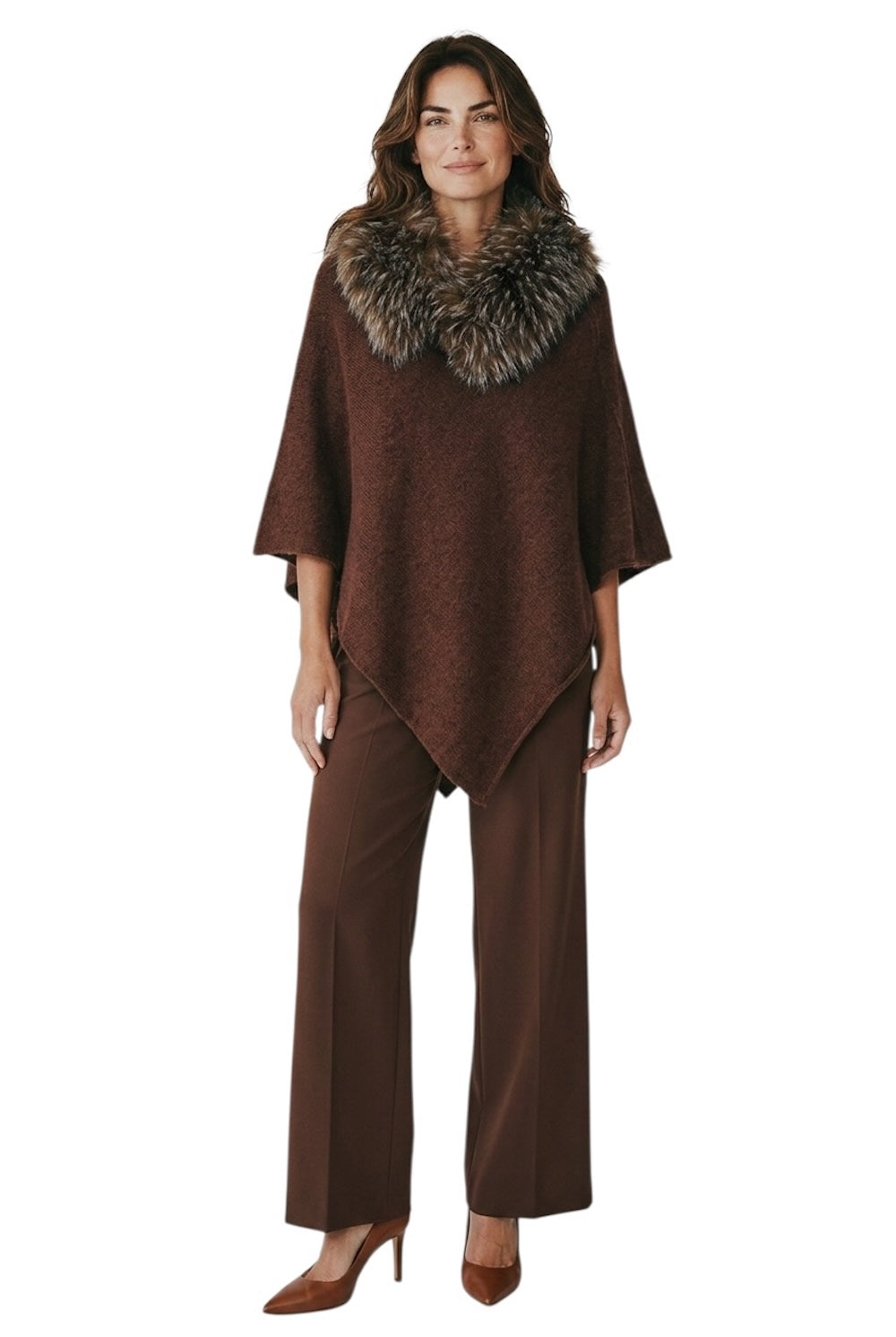 Le îls brown poncho jacket
