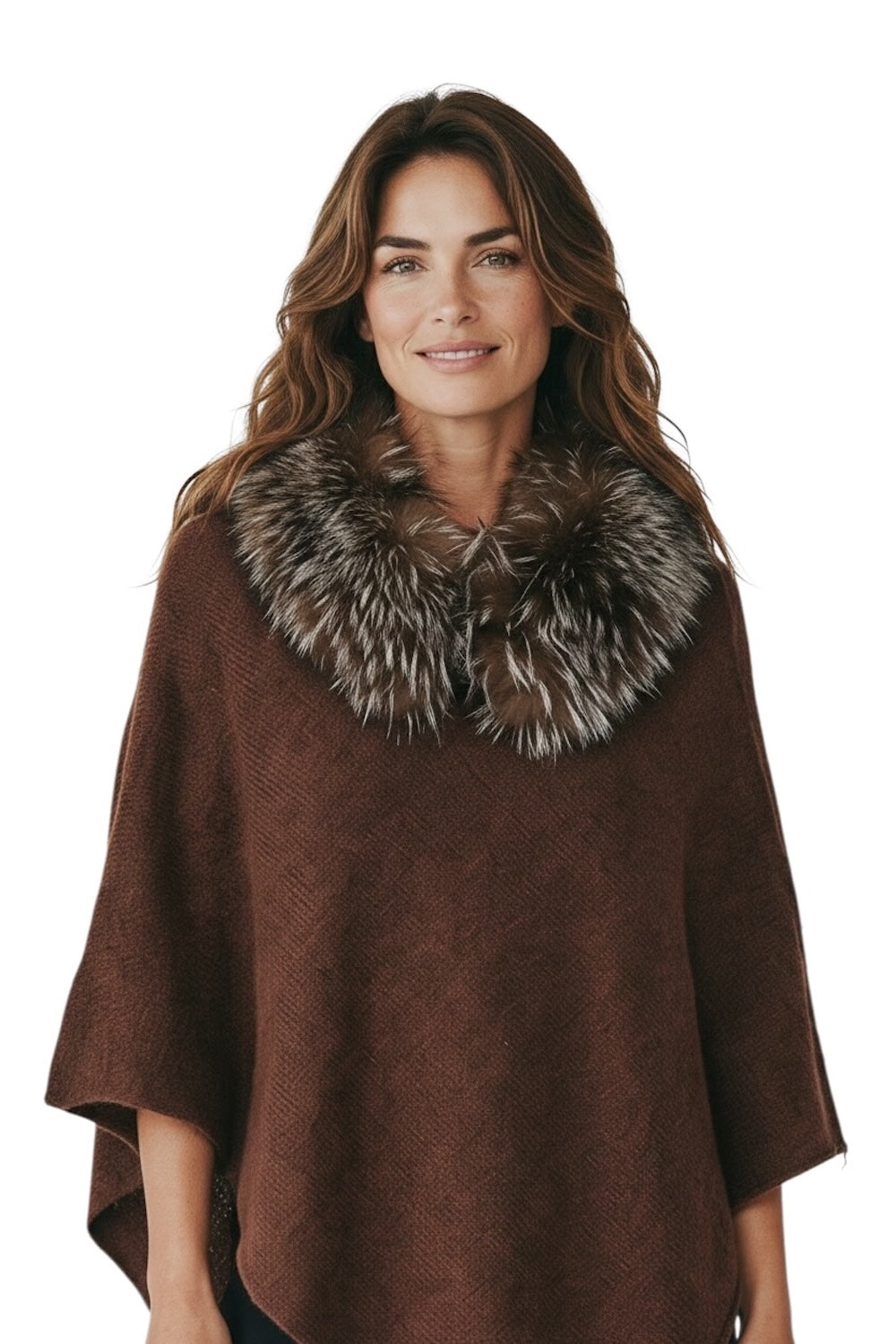 Le îls brown poncho jacket