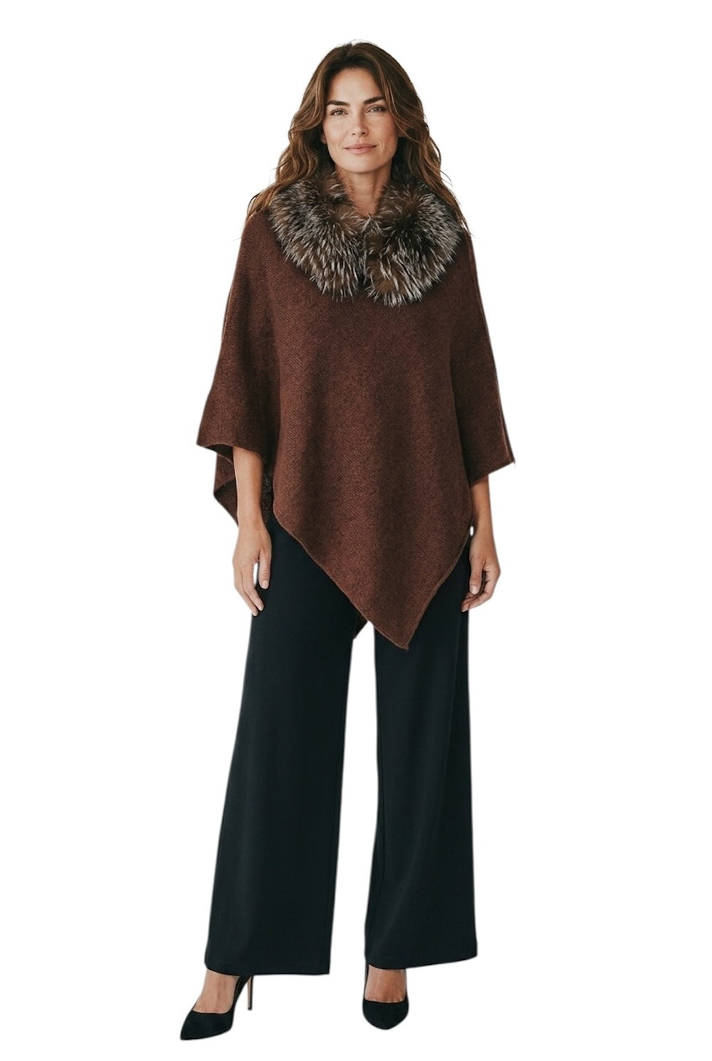 Le îls brown poncho jacket