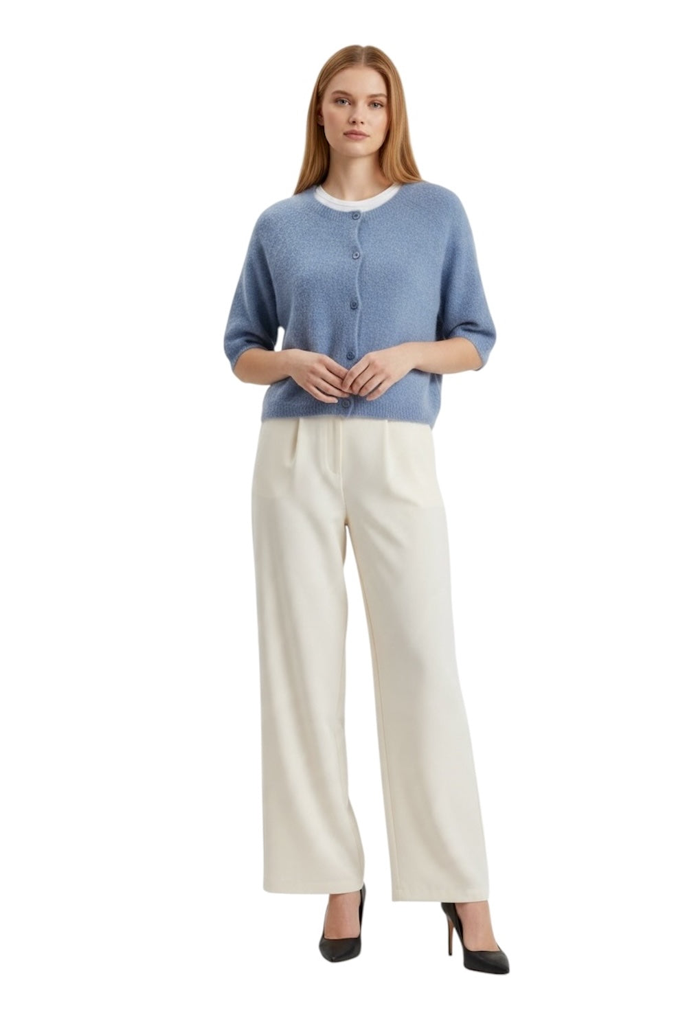 Le îls light blue cardigan