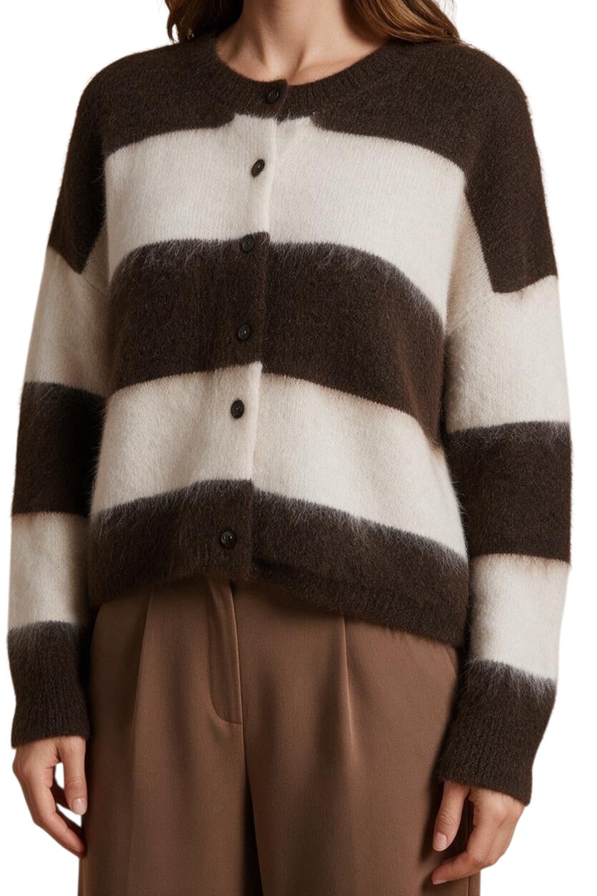 Le îls butter chocolate cardigan