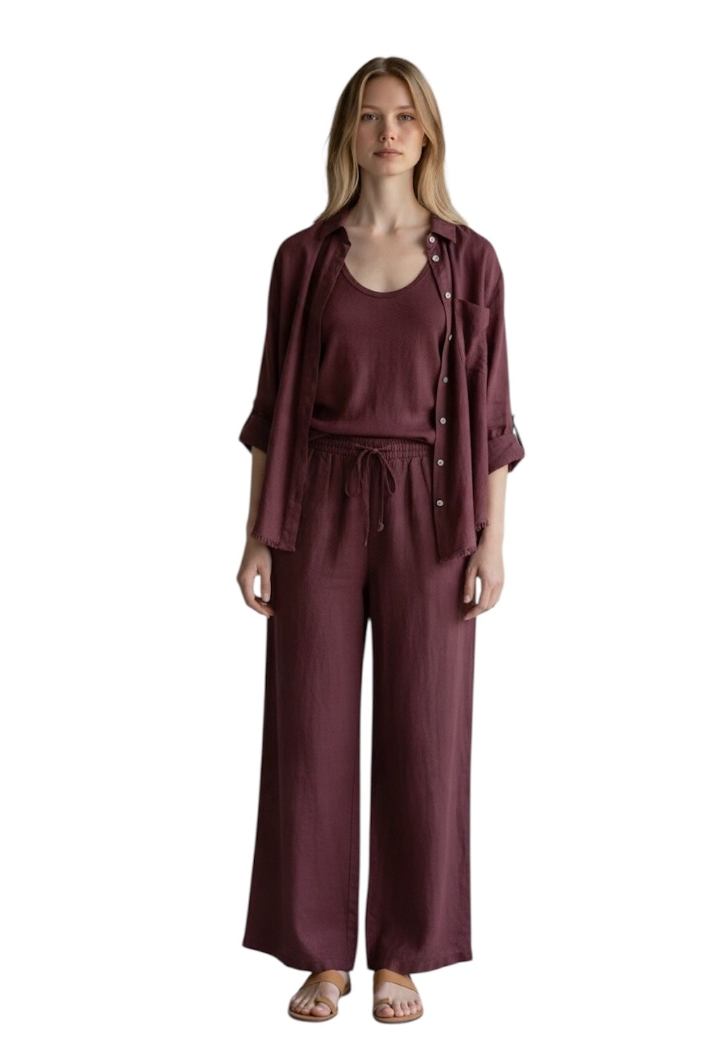 Le îls wine red shirt