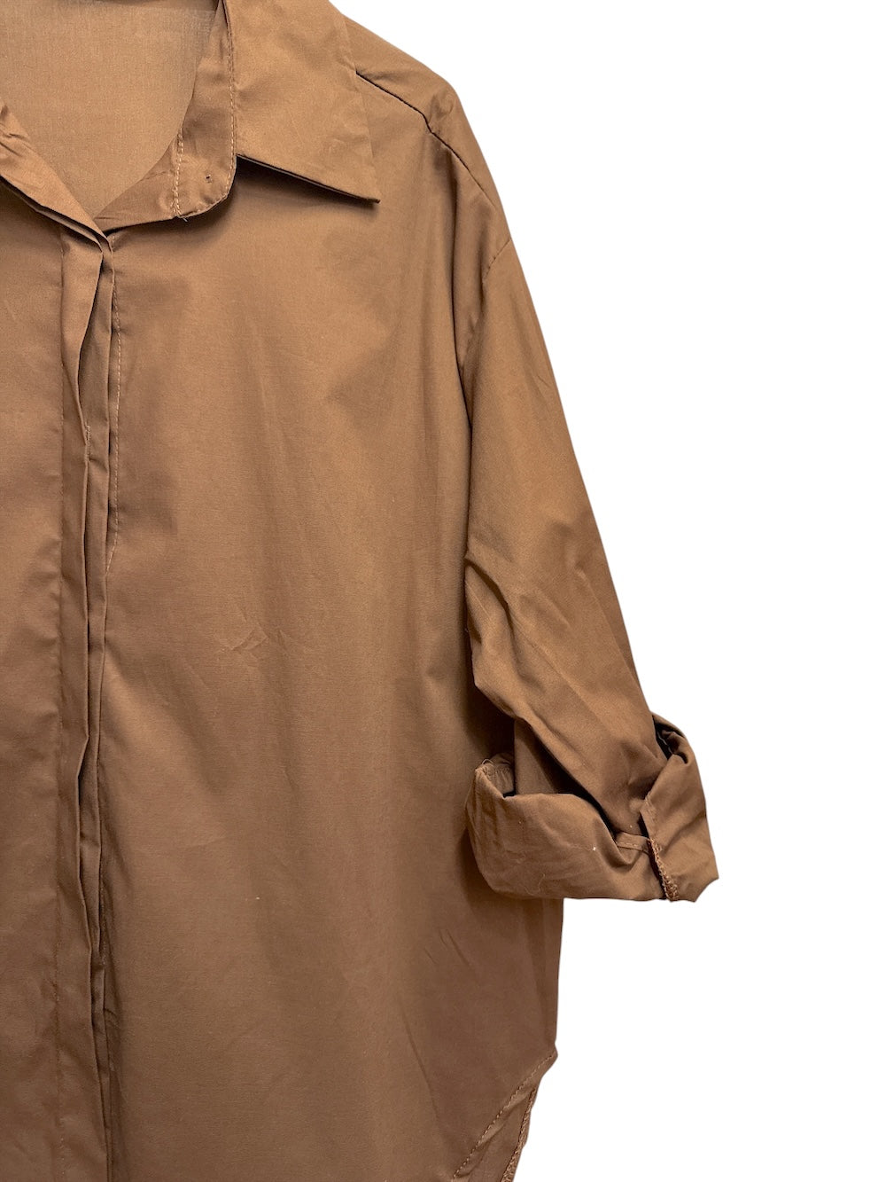 Le îls camicia marrone