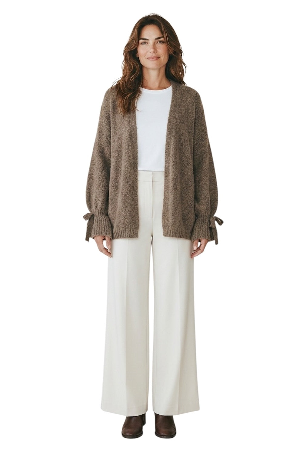 Le îls taupe cardigan