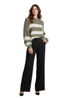 Le îls moss green cream pullover