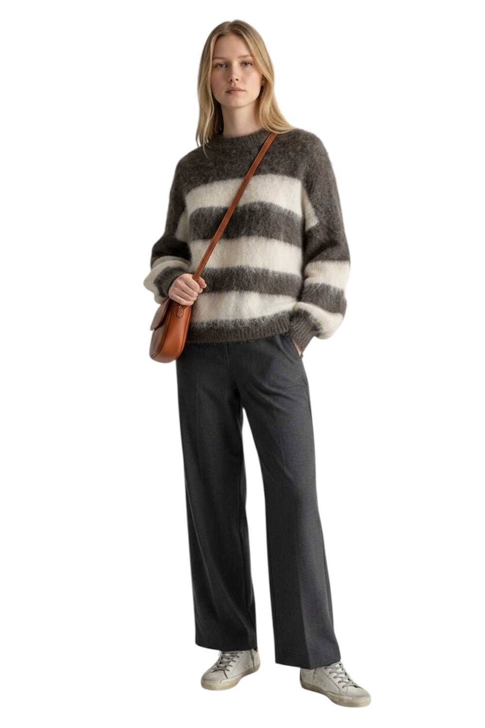 Le îls brown cream pullover