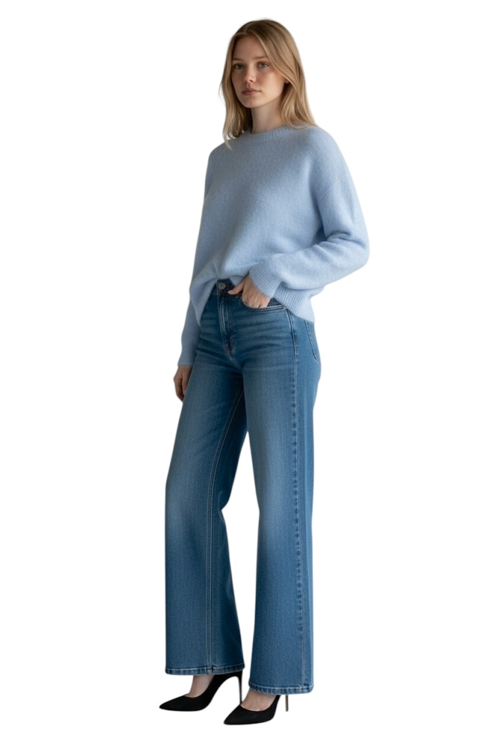 Le îls light blue pullover