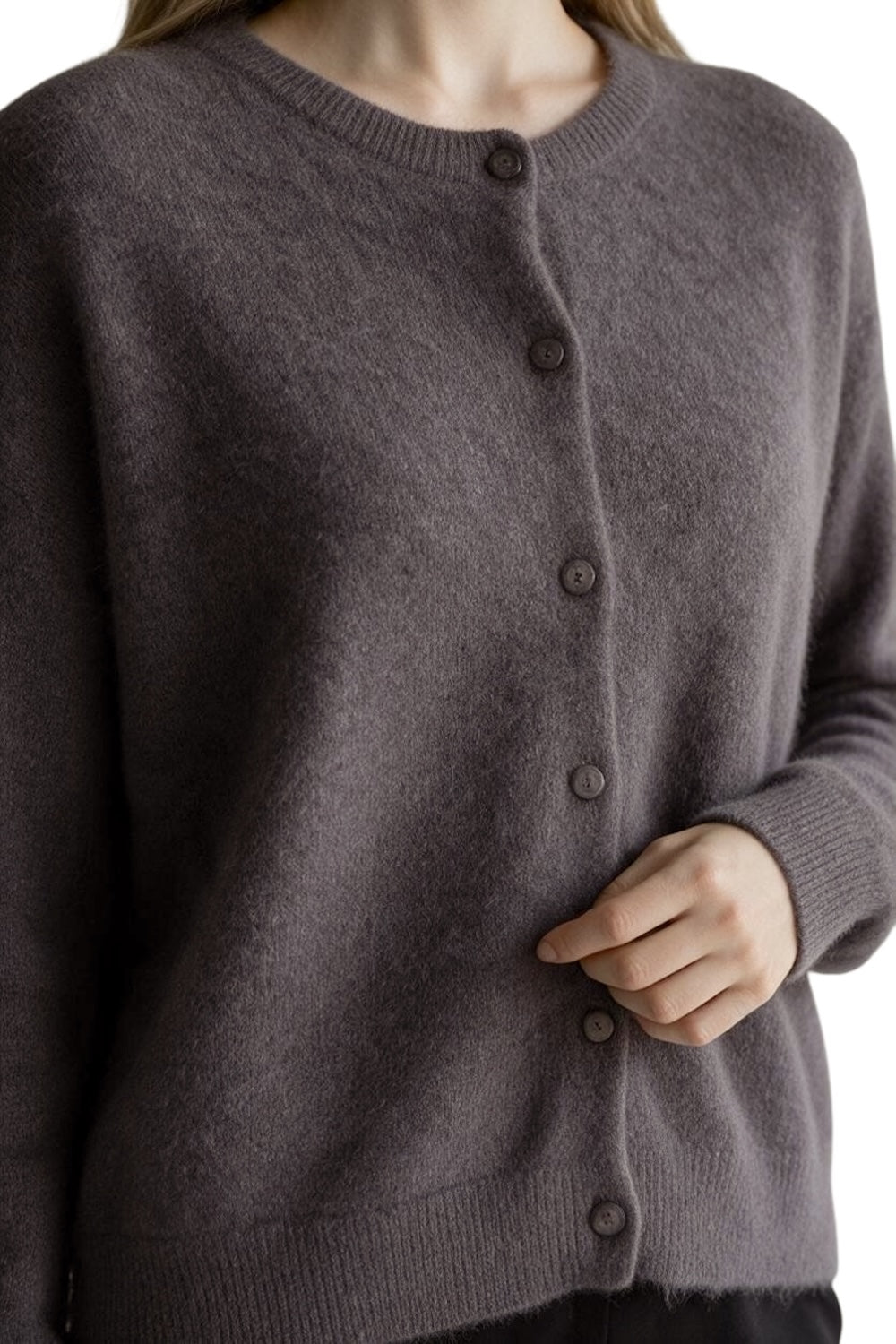 Le îls dark brown cardigan