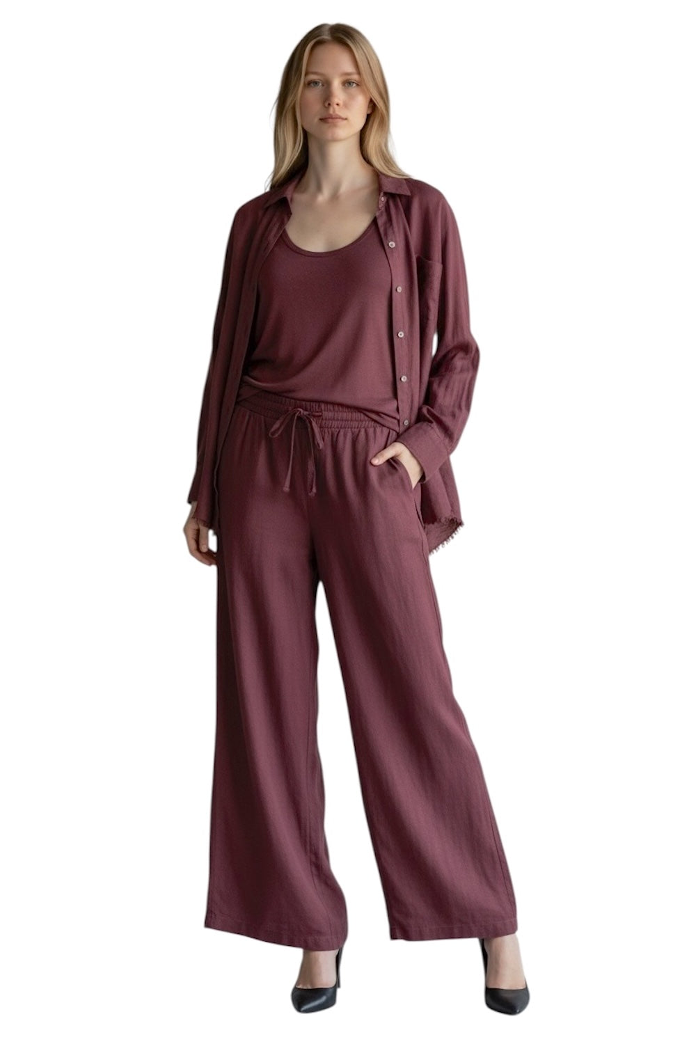 Le îls wine red pants