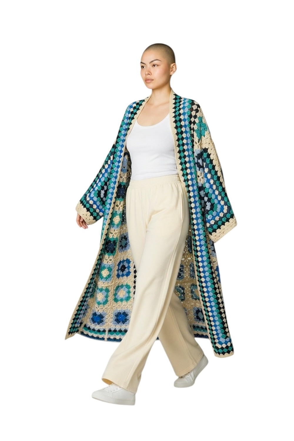 Le îls multicolor blue cardigan